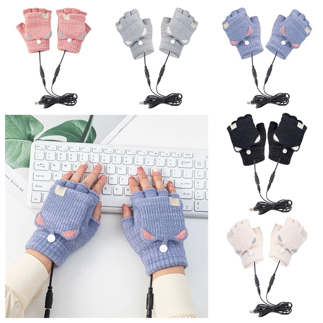 Guantes de dedo carga guantes cálidos USB para hombres guantes de invierno guantes de resina para adultos