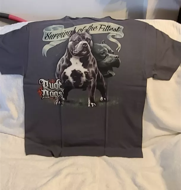 URBAN THE RUDE Dog Pitbull Black or Charcoal Short Sleeve T-Shirt S M L XL  $13.95 - PicClick