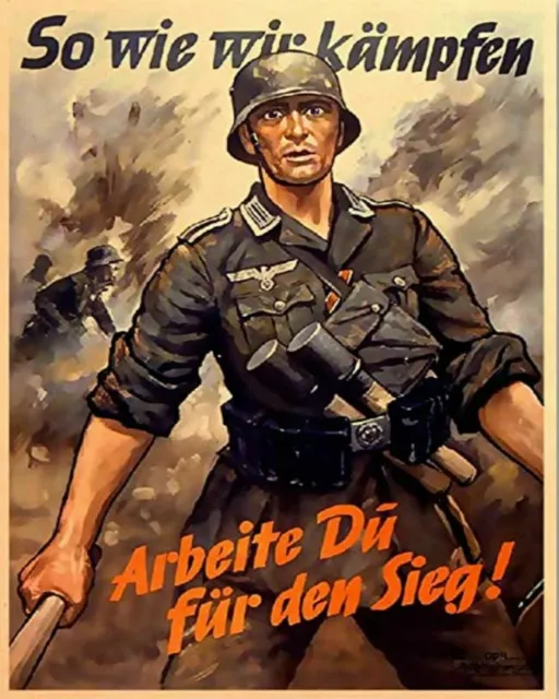 WW2 German Army Aged Metal Sign, Army, Reenactor, Second World War, GAP101