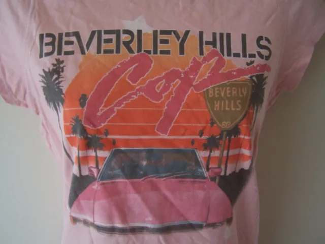 *New Tagged* Famous Forever Beverley Hills Cop Pink Ladies T Shirt Xs S M L Xl