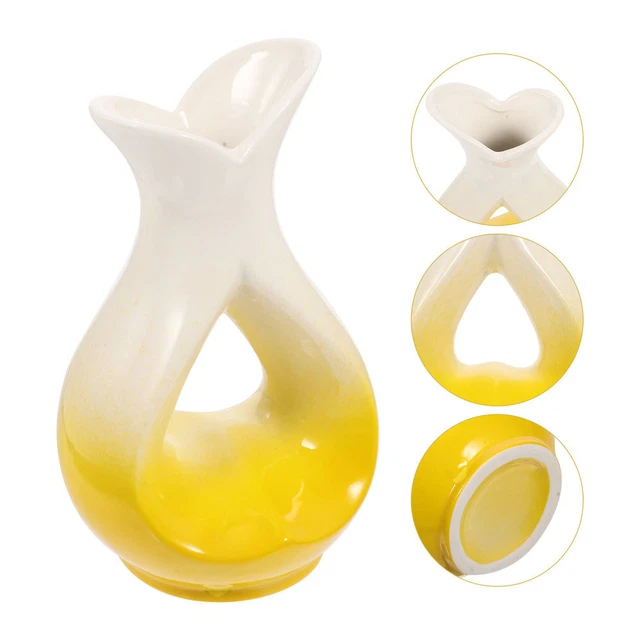 Dry Flowers Decoration Heart Shape Flower Vase Ceramic Vase Decorate