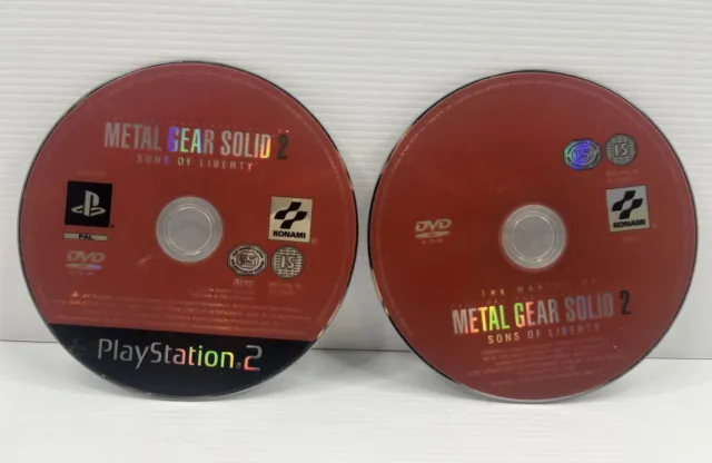 Metal Gear Solid 2 Sons of Liberty Sony Playstation 2 PS2 Game Disc & Bonus Only