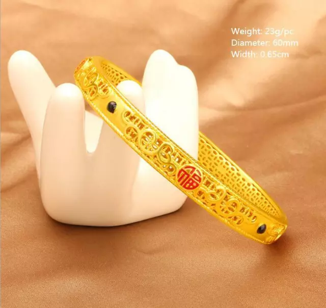 Fashion Haoshi Bride22K 23K 24K THAI BAHT YELLOW GOLD GP JEWELR BRACELET