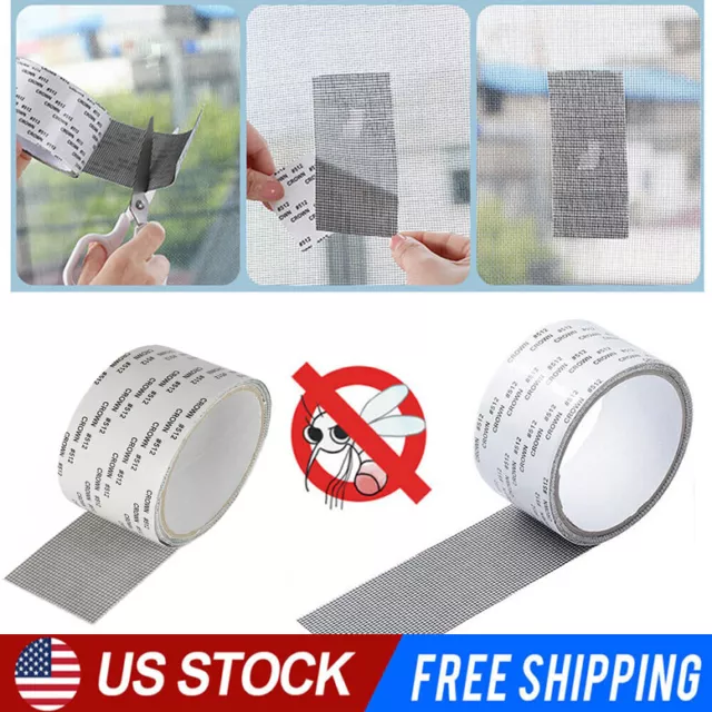 Screen Patch Repair Kit Window Repair Tape Fiberglass Covering Mesh Tool 5*200cm