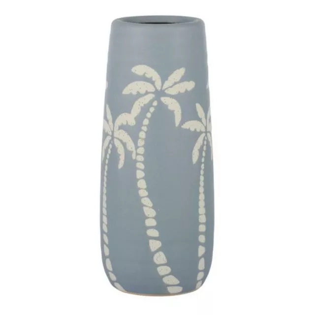 NEW Coastal Home Le Carbet Ceramic Vase Grey/White 25cm