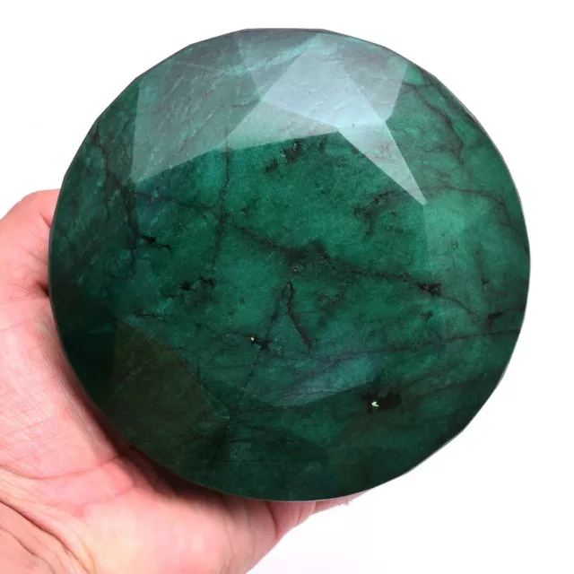 7729 Cts Natural Emerald Museum Size Huge Oval Faceted Cut Certified Gemstone