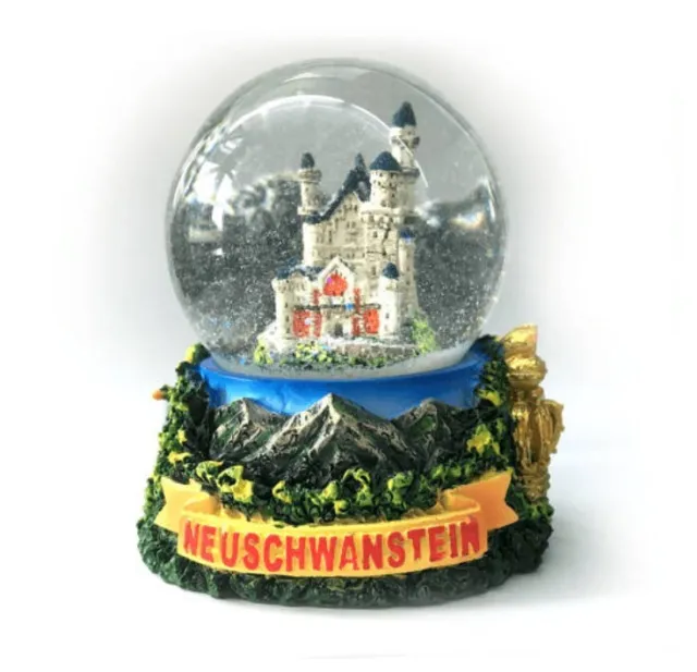 Castle Neuschwanstein XL Snow Ball Snowglobe 9,5 CM Germany Souvenir