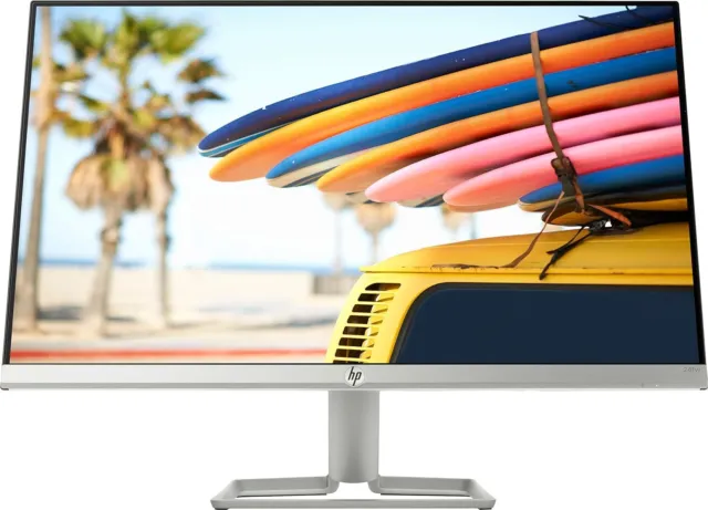 HP 27fw Monitor 27 Zoll Bildschirm, Full HD IPS Display, 60Hz, 5ms, silber, weiß