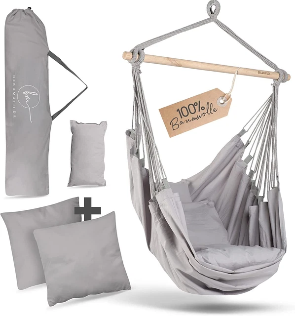 Bellamatilda Sillón Colgante 100% Algodón Extra - Geoffnete Embalaje