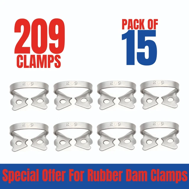 Dental Rubber Dam Clamps 209 15 Pcs Endodontic Clamp Surgical Instruments