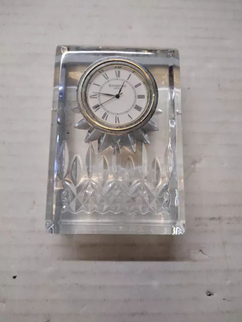 Waterford Crystal Small Lismore Desk Clock 