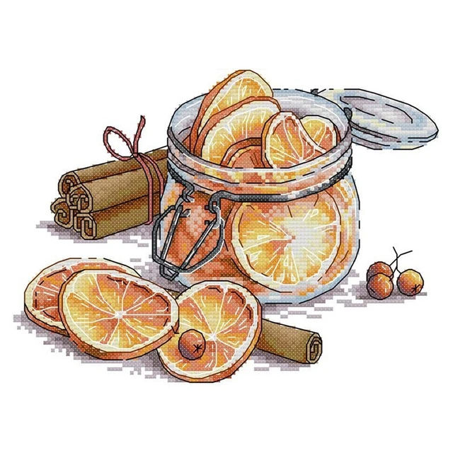 Kit Ricamo Punto Croce Fai Da Te 11CT – Rose In Cesto Di Bambù – 50x70 Cm – Per Principianti