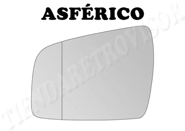 CRISTAL RETROVISOR PARA OPEL ZAFIRA B 2009-2010 ASFERICO Izquierdo(Conductor)