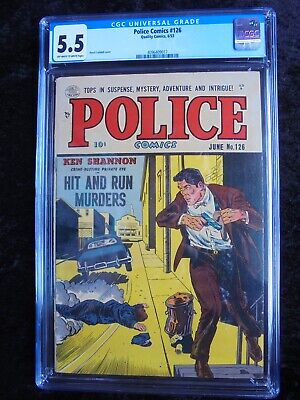 Police Comics #126 Quality Comics 1963 Cgc 5.5 Graded! Golden Age!