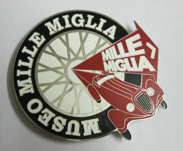 Museo Mille Miglia Émail Voiture Grill Badge Emblème MG Jaguar Porsche Ferra