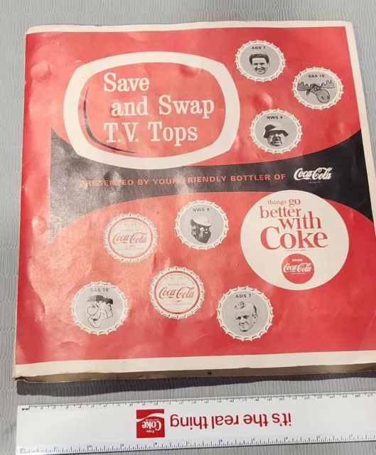 Coca-Cola Bottle Caps Folder TV Vintage Collectable 1960's