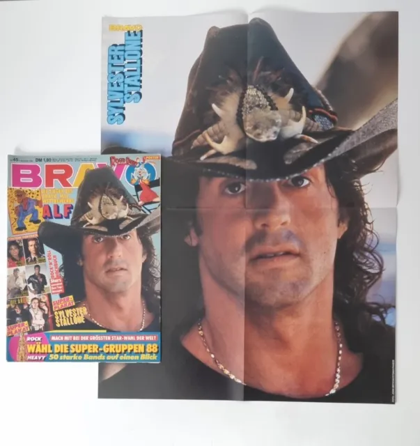 Bravo 45 vom 3.11.1988 Sylvester Stallone ~ Komplett mit Superposter (D1317)
