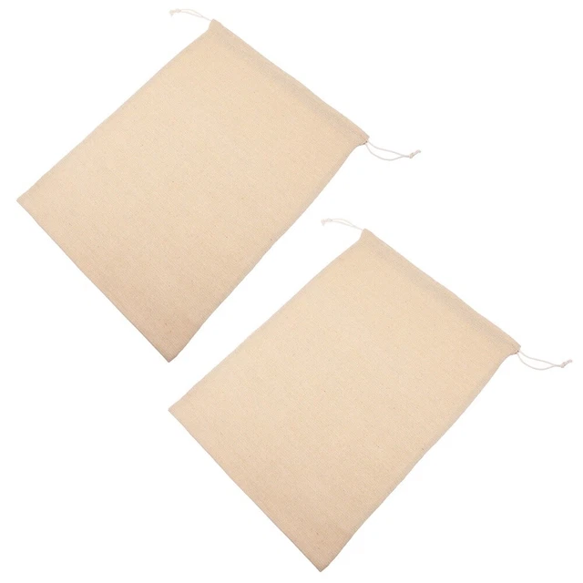 2 pz sacchetti per pane cotone bianco conservazione alimenti sacchetti con cordino pagnotta