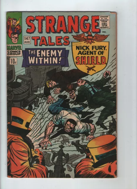 STRANGE TALES # 147 - DOCTOR STRANGE / SHIELD, 1st App. KALUU  ( SCARCE - 1966 )