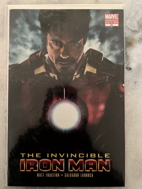 The Invincible Iron Man #25 RDJ Photo Movie Variant Fraction Marvel Comics 2010