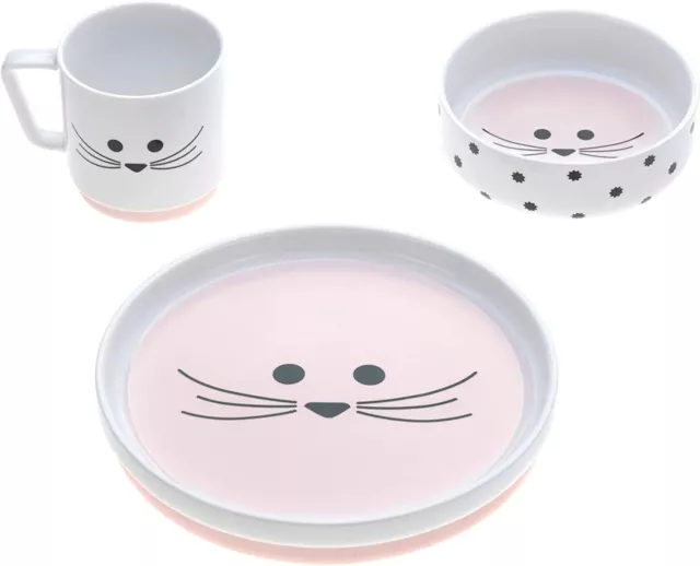 Juego de vajilla de porcelana juego de vajilla para niños plato plato taza con silicona