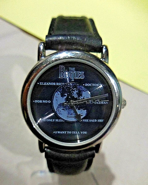 Montre Collector Des Beatles - Modèle WBTL01 Des Années 60/70, Quartz, Acier Chromé, Cadran Bleu