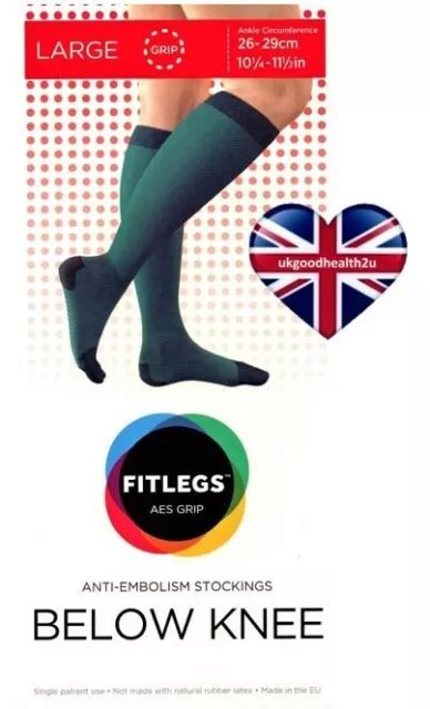 FITLEGS- ANTI EMBOLISM stockings - AES Grip - 4 pairs £9.95