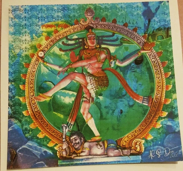 Blotter Art: SHIVA Psy CYCLON-Psychedelic-goa acid Artwork-Perfored in 900 Hits