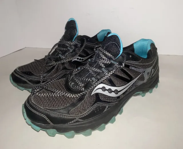 Saucony Excursion TR Women's size 10 Black Blue Trail Running Shoes