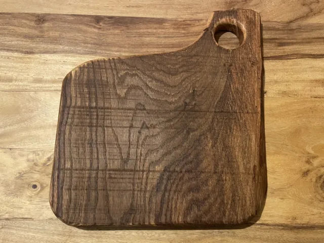 Solid English Oak Rustic Chopping Board with Thumb Hole.