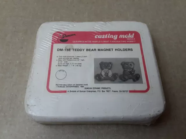 Duncan Casting Mold DM 15E Teddy Bear Magnet Holders