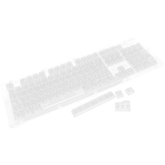 1 Set of Delicate Key Cap Translucent Gaming Key Caps Plastic Mechanical