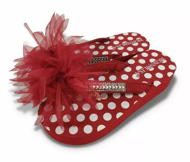 Monnalisa Flip Flop Flats Slippers Shoes Designer Girls Kids RRP £79 SIZES