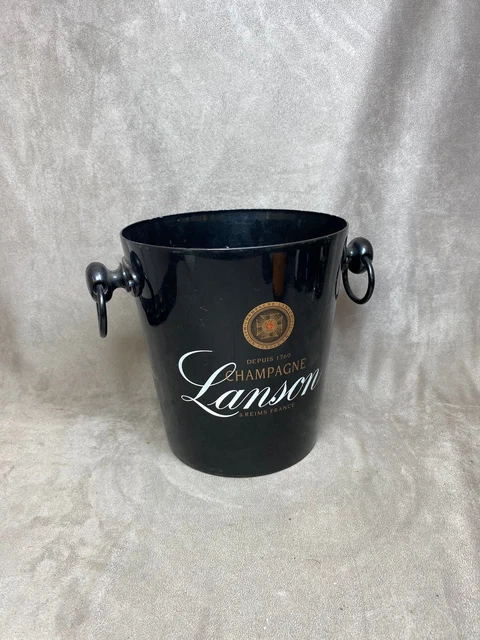 Seau à Champagne Lanson Vintage Rose En Plastique PVC - Glacière De Table