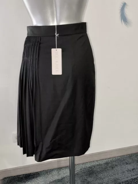 Skirt Gathered Gray Wool Dice kayek T 36 Fr 40i New Label Value