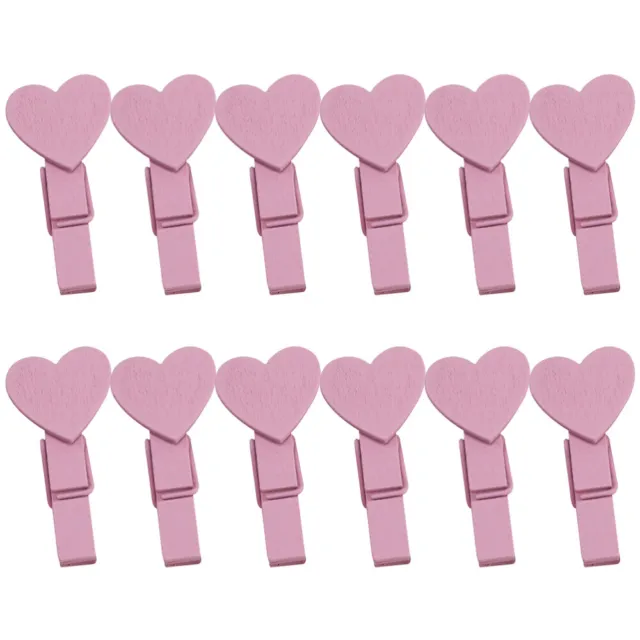 50 Pcs Clothes Pin Wooden Craft Clips Peg Photo Wall Display Paper Clamp Cute