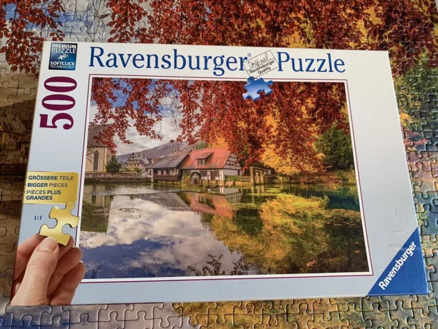 Ravensburger, 500XL Puzzle großes Teil, friedliche Mühle. Komplett