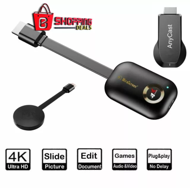 Miracast Écran Miroir G9 HDMI TV Dongle Bâton Airplay Wi-Fi 4K Streaming HDTV 5G