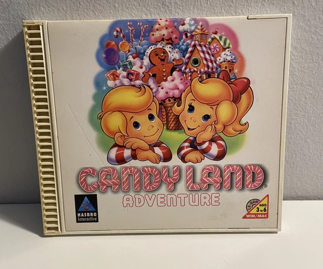 VINTAGE CANDY LAND Adventure Hasbro CDROM Game PC Win Mac 1996 Ages 3