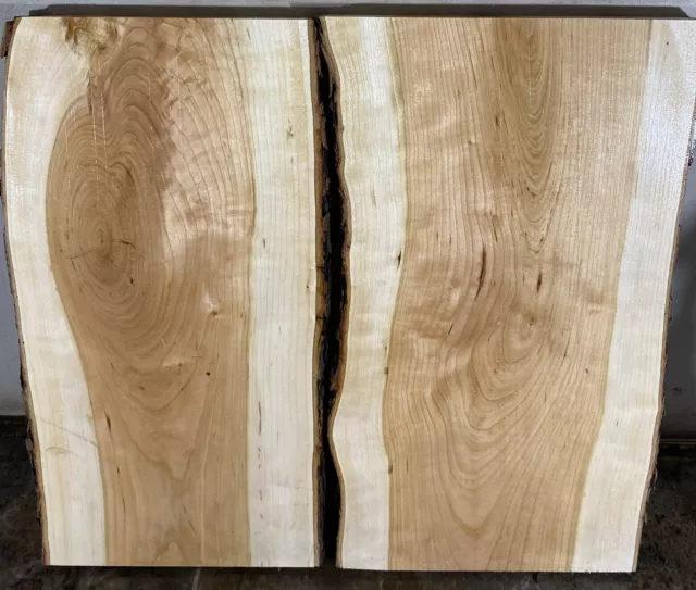(2) live edge black Cherry Boards Kiln dried and planed 1”x8.5-11”x19”