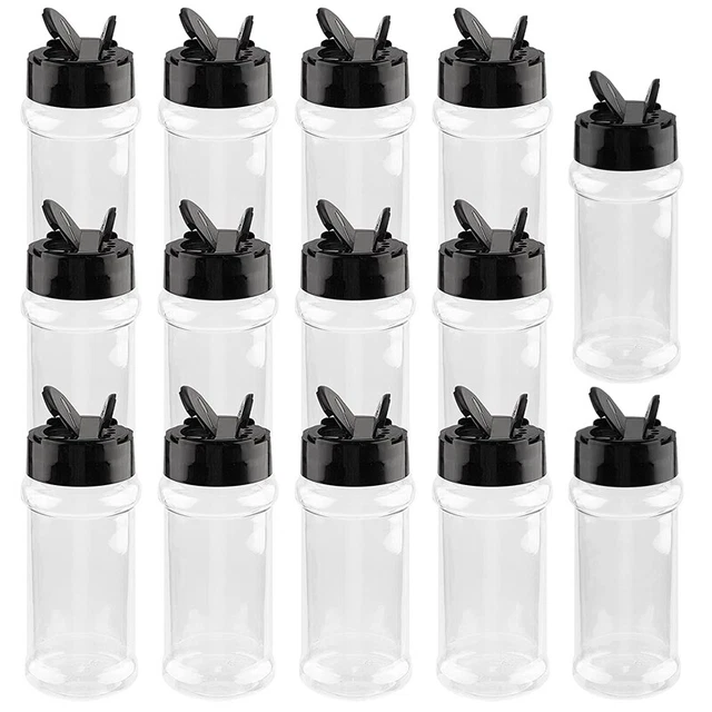 Tarro de especias de 8 oz con agitador, frascos de especias vacíos contenedores de condimento para H8N6