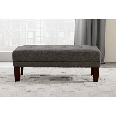 Better Homes and Gardens Porter Rectangular Ottoman, Gray Linen 2