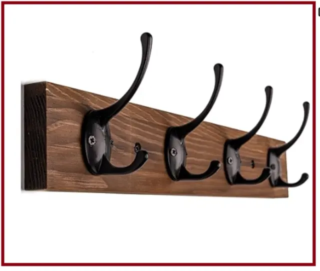 Coat Hooks for Wall,Coat Rack Wall Mounted,Hat Hooks and Hat Rack with 4 Hooks f