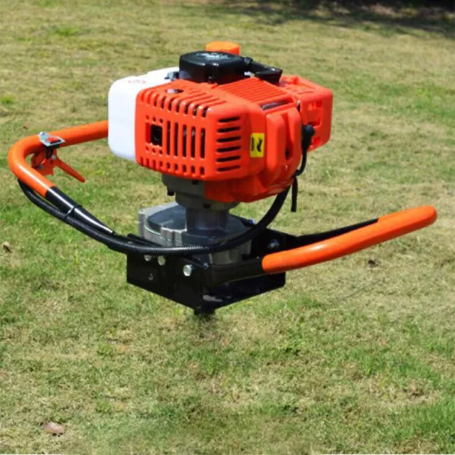 52CC 2-Stroke Earth Auger Digging Machine Gas Powered Post Hole Digger 1900W