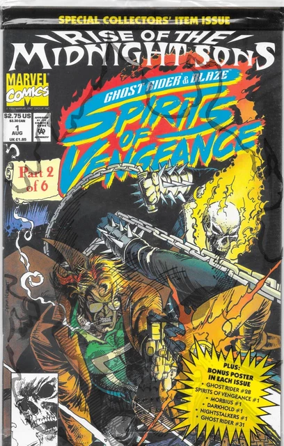Marvel Comics SPIRITS OF VENGEANCE #1 Poly-Bagged Midnight Sons Ghost Rider NM