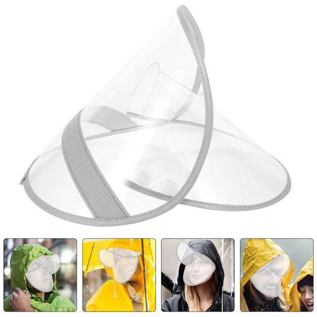 2 Pcs Transparent Shield Hat Brim Women Lady Rain Wear Miss Replaceable