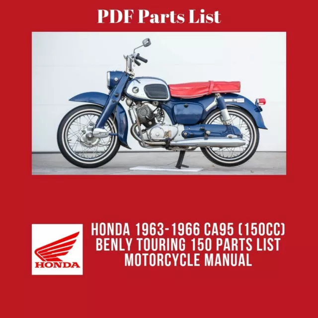 Honda 1963-1966 CA95 (150cc) Benly Touring 150 Parts List Motorcycle Manual