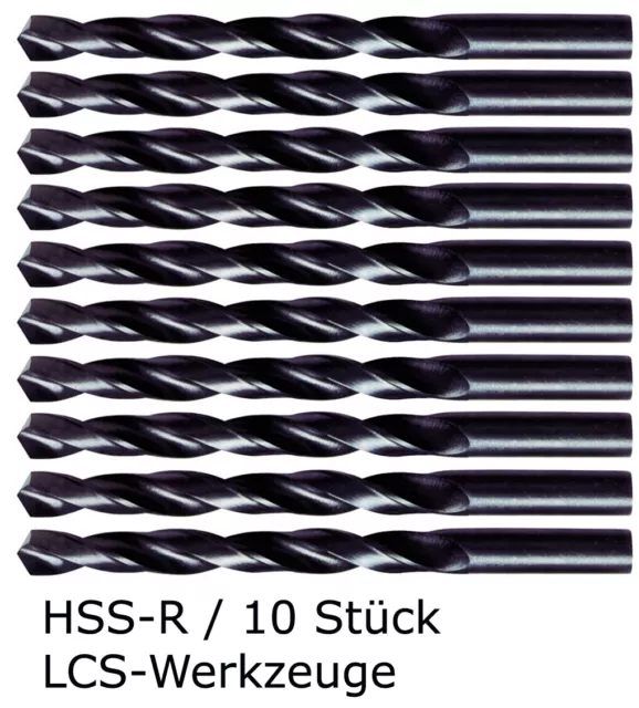 Spiralbohrer 0,3- 13 mm HSS-R Metallbohrer Stahlbohrer rollgewalzt DIN338 Eisen