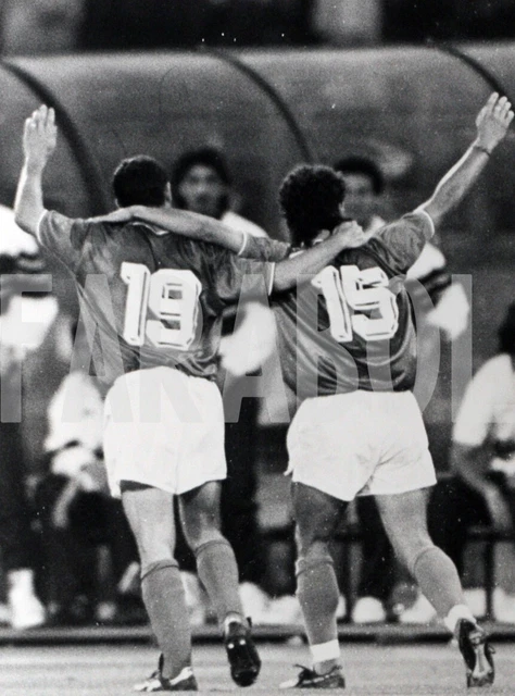 Photo de presse vintage Coupe Du Monde, Italie Vs Uruguay, Schillaci