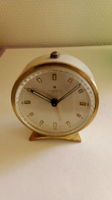 Réveil De Voyage Junghans Quartz - Boîtier Rouge, Occasion, Fonctionne